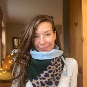 One-of-a-kind -handmade wrap scarf that can be worn as a vest/shawl